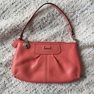 Coach Coral Pink Leather Bag